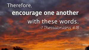 Encourage One Another title slide 1 Thessalonians 4:18