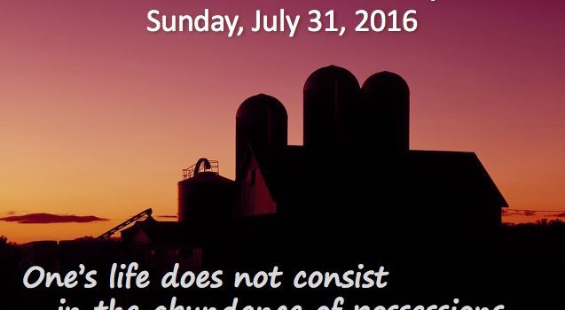 July 31 Sermon – Idolatrous Barnbuilding