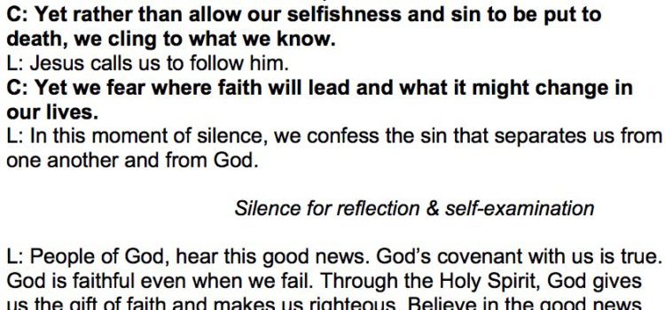 Confession for Lent 2B
