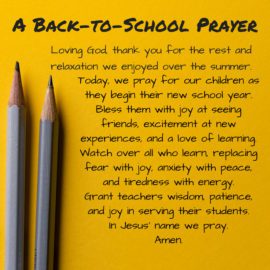 A Prayer for Back to School - Pastor Daniel Flucke