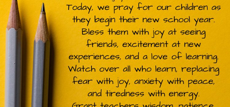 A Prayer for Back to School