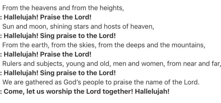 Psalm 148 Call to Worship