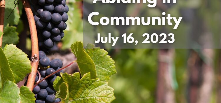 Abiding in Community | July 16, 2023 Sermon
